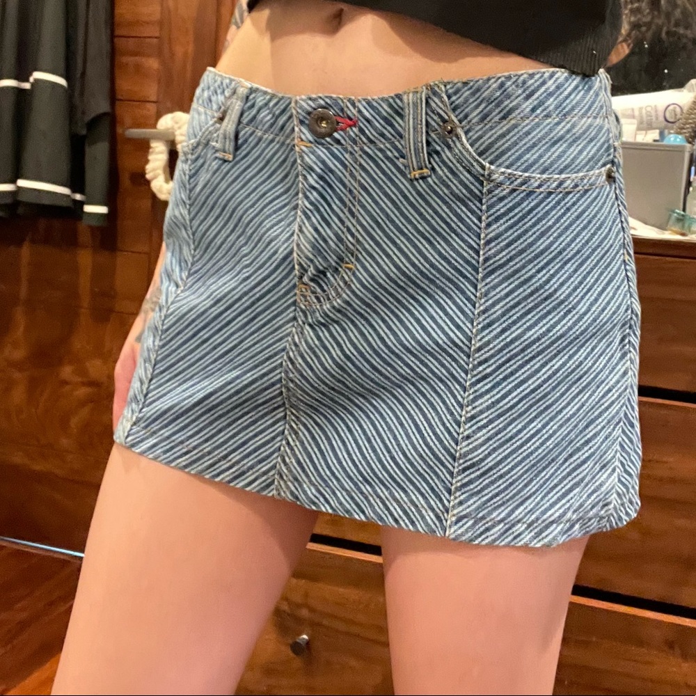 Tommy jeans pinstripe mini skirt